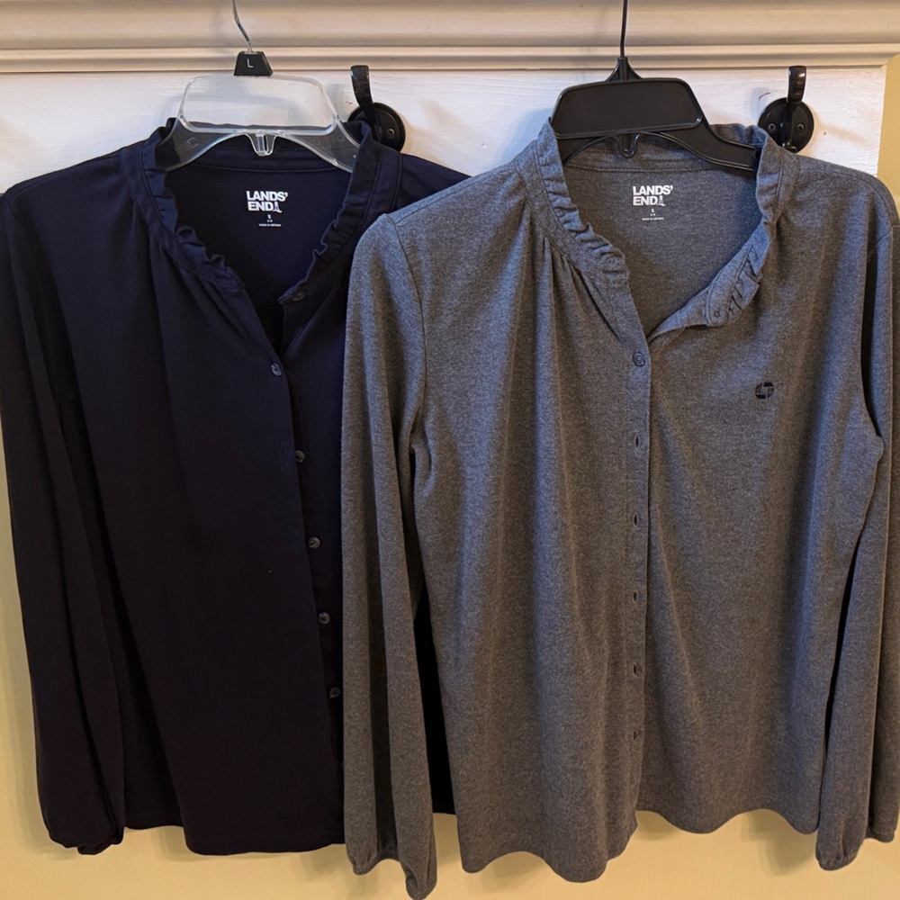 Uniqlo Men's Navy and Gray Shirt Jackets